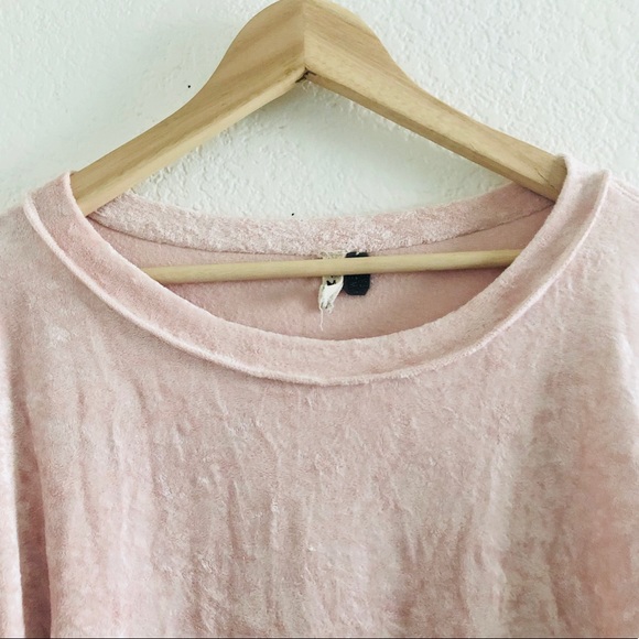 We The Free Pink Milan Crushed Velvet Sweater M - Picture 7 of 7